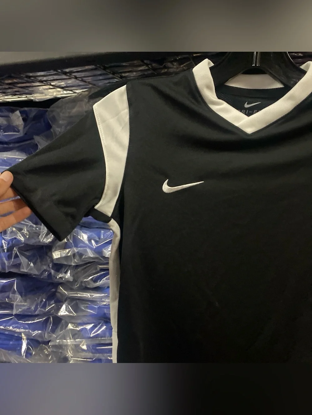 Nike Derby III Soccer Jersey NWT Kids Medium Black/White DRI-FIT CW3834-010